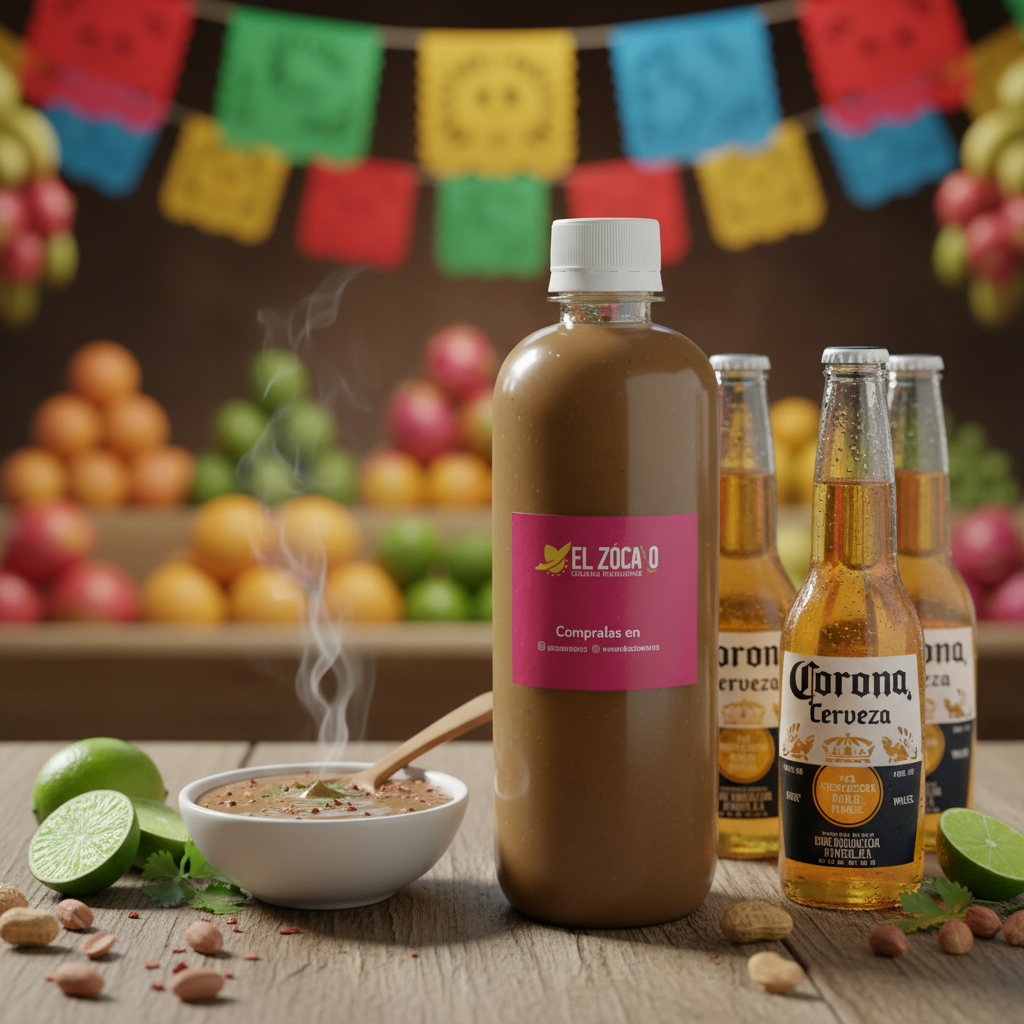 Corona (6 Un) y Premix Michelada El Zocalo 500 Ml Clamato Y Limón