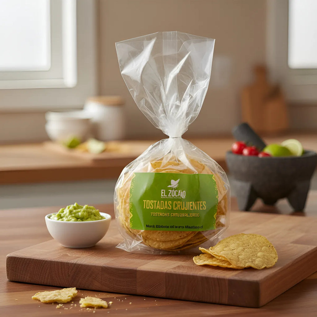 Tostadas De Maíz Crunchy Nixtamalizada Sin Gluten El Zocalo