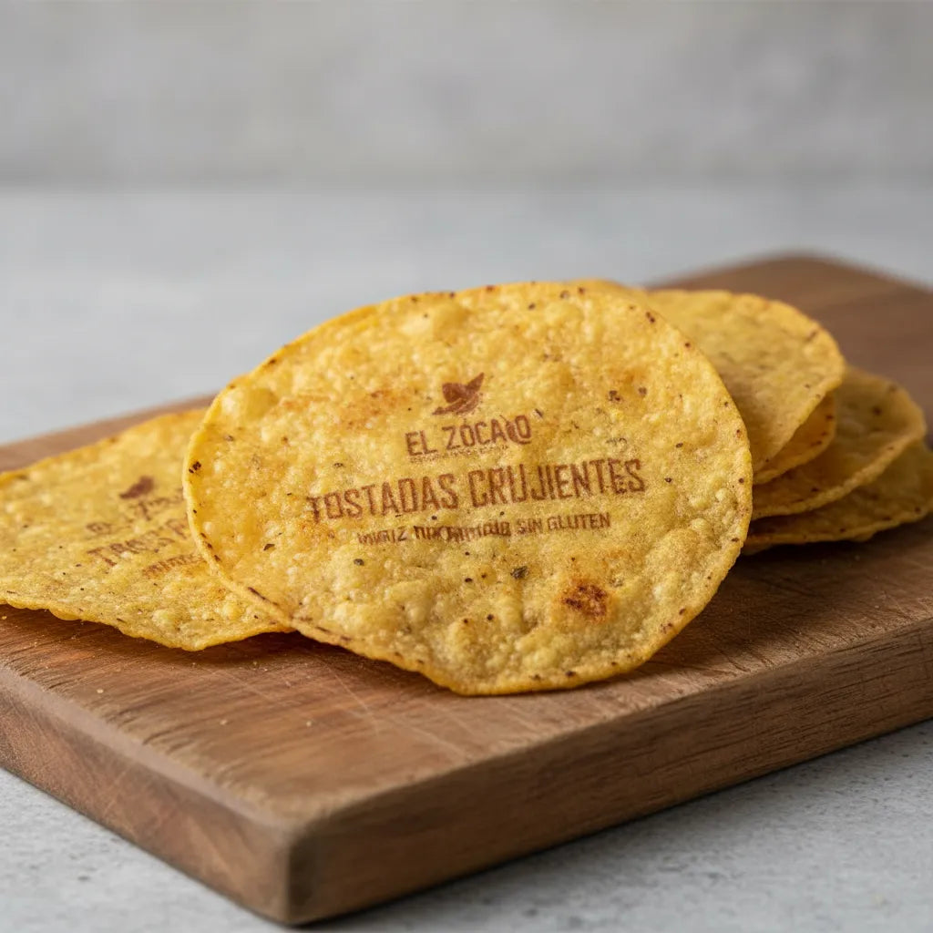 Tostadas De Maíz Crunchy Nixtamalizada Sin Gluten El Zocalo