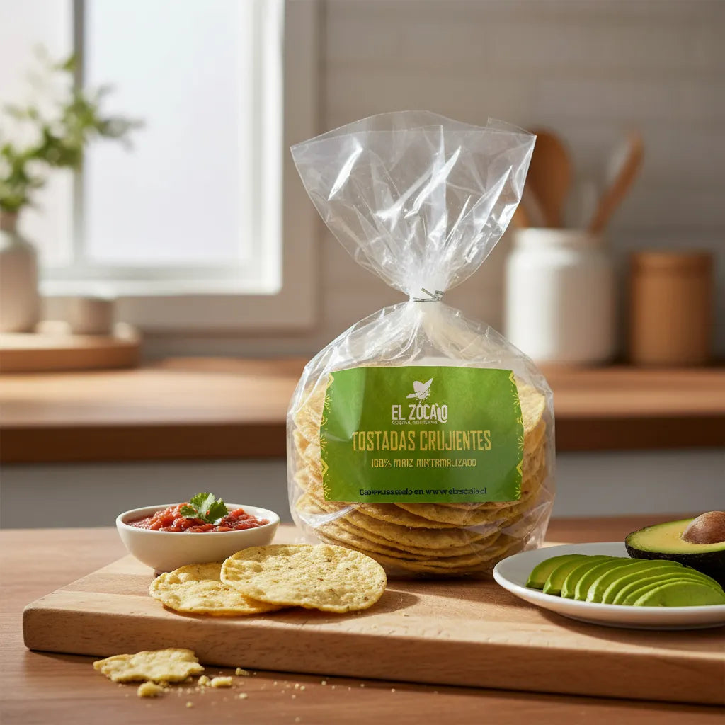 Tostadas De Maíz Crunchy Nixtamalizada Sin Gluten El Zocalo